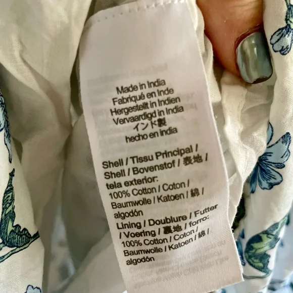 j. crew factory • floral ruffle hem midi dress - Picture 5 of 5